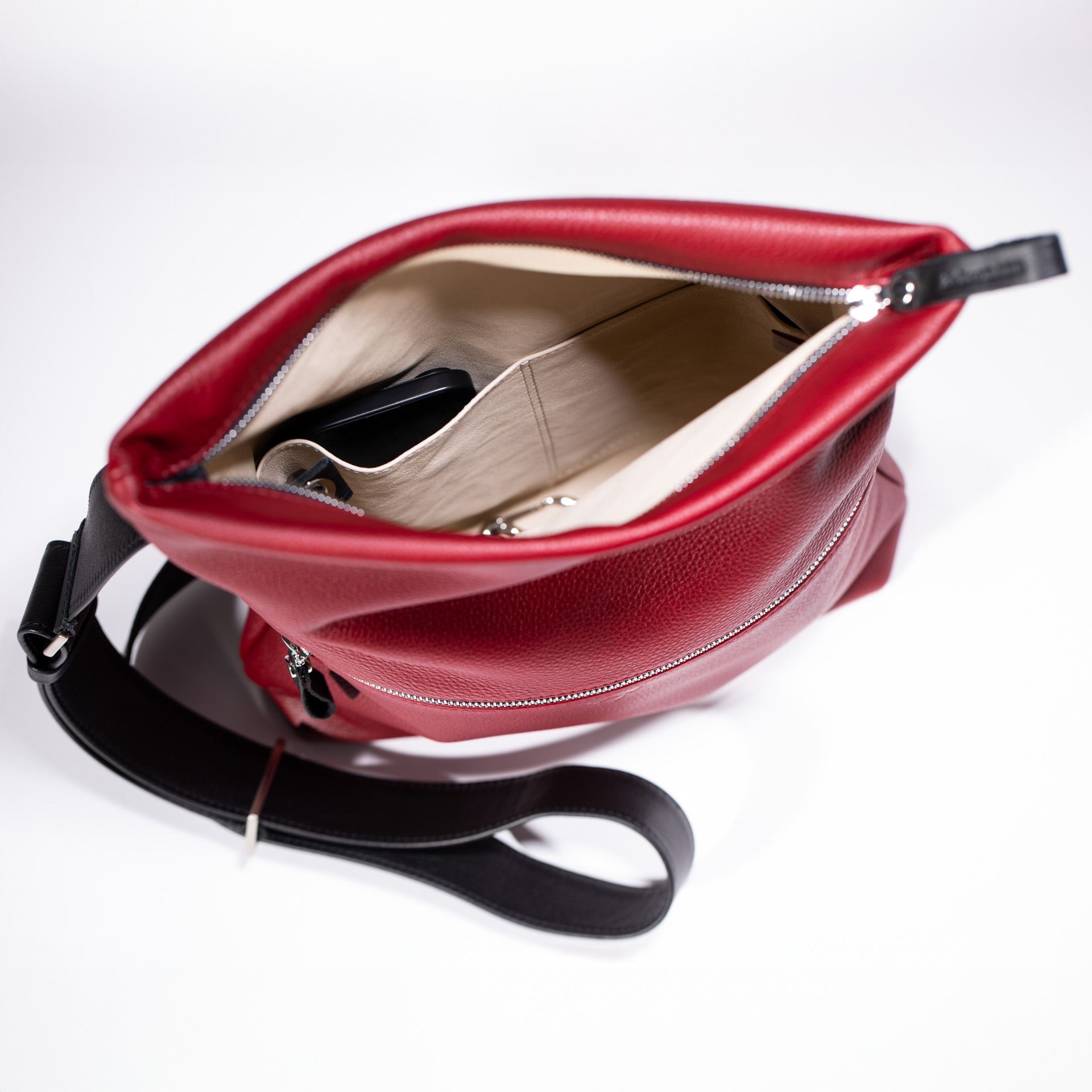 Überschlagtasche  London M aus Softnappa