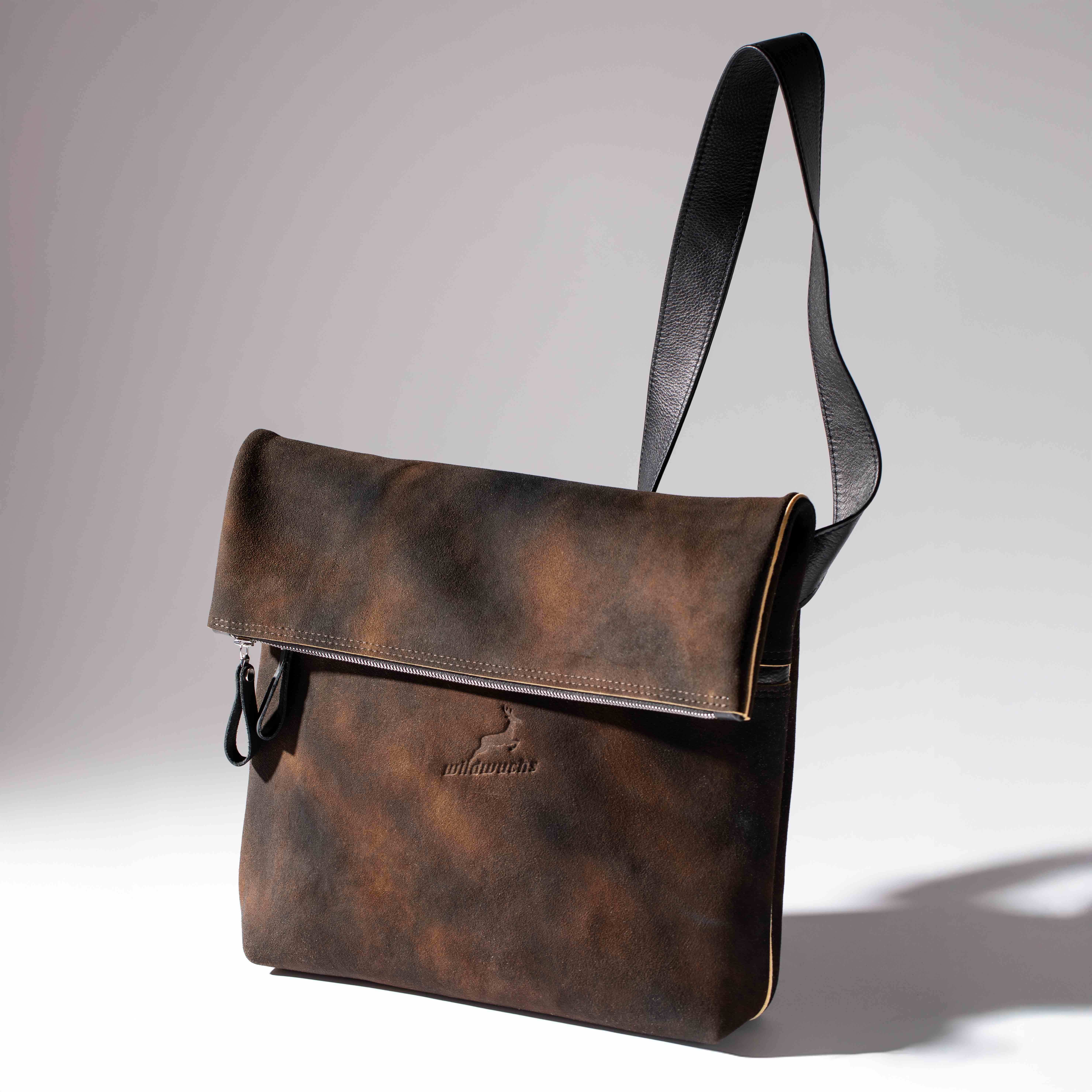 Überschlagtasche London L aus Hirschleder PUR.